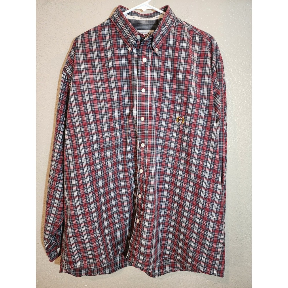 Cinch Men's Button Down Dress Shirt, Size XL, Red Plaid, Long Sleeve, Western